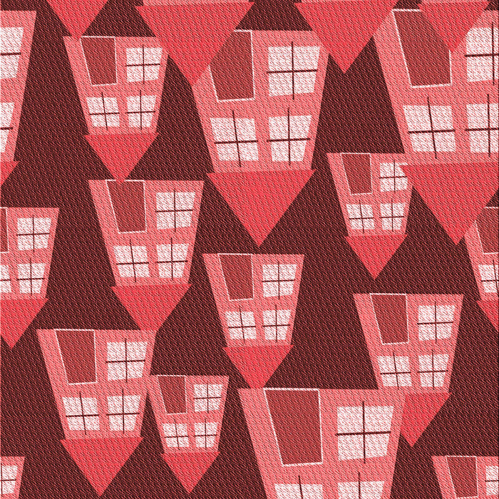 Machine Washable Transitional Red Rug, wshpat2970rd