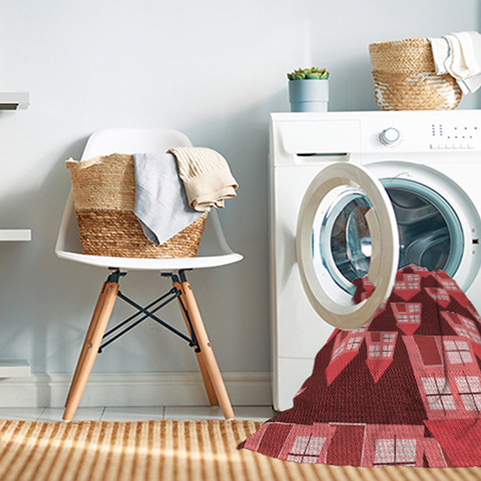 Machine Washable Transitional Red Rug in a Washing Machine, wshpat2970rd