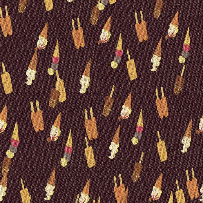 Patterned Sienna Brown Rug, pat2971brn