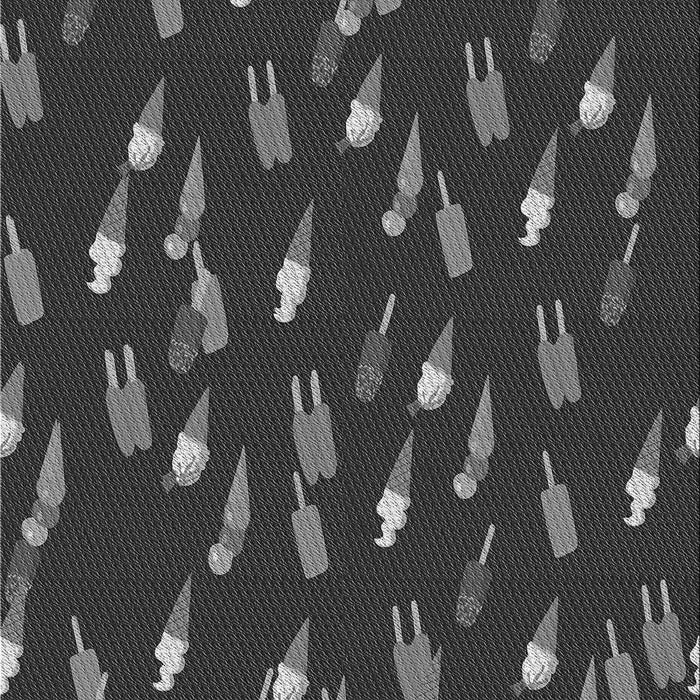 Patterned Charcoal Black Rug, pat2971gry