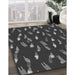 Machine Washable Transitional Charcoal Black Rug in a Family Room, wshpat2971gry
