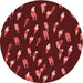 Square Patterned Red Rug, pat2971rd