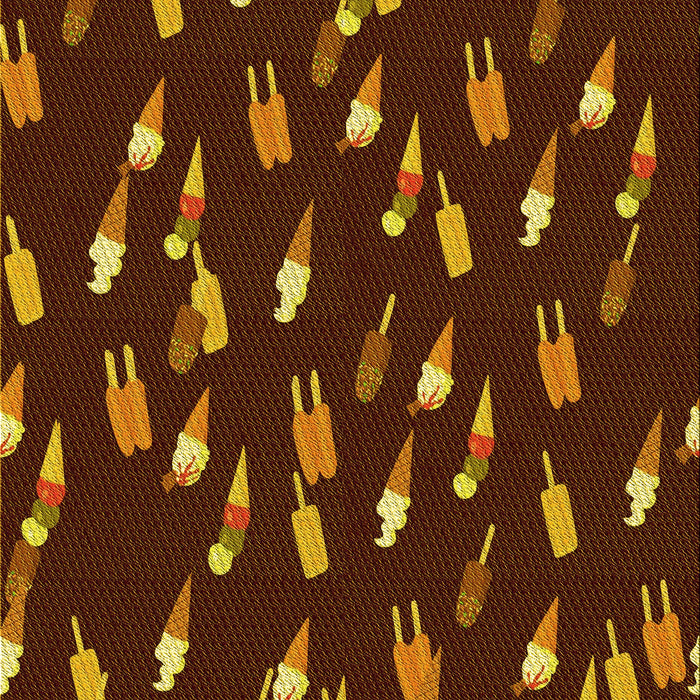 Patterned Dark Bisque Brown Rug, pat2971yw