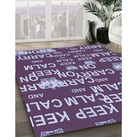 Patterned Purple Rug, pat2972blu