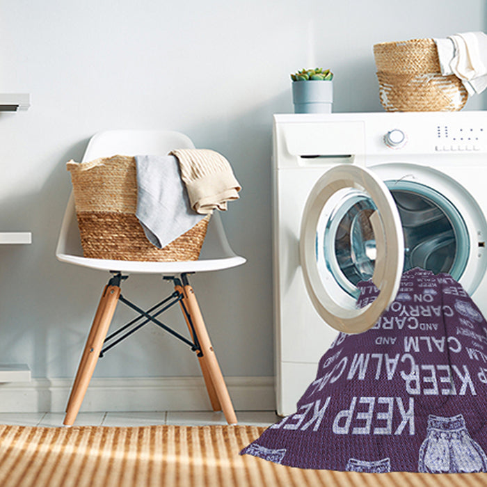 Machine Washable Transitional Purple Rug in a Washing Machine, wshpat2972blu