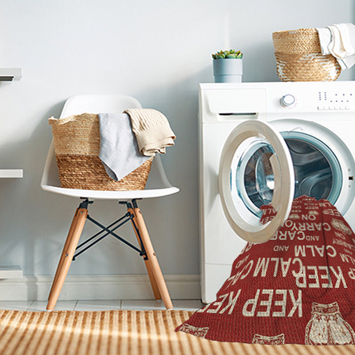 Machine Washable Transitional Orange Rug in a Washing Machine, wshpat2972brn