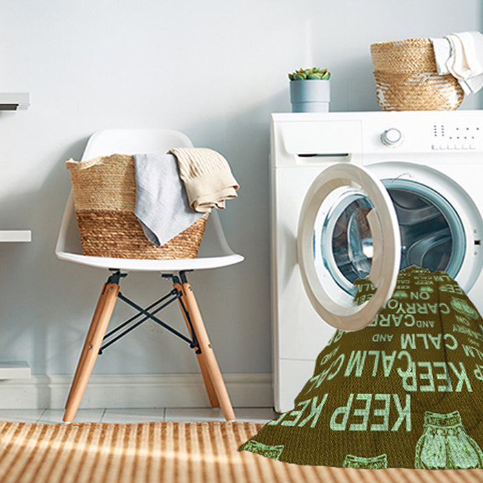 Machine Washable Transitional Dark Bronze Brown Rug in a Washing Machine, wshpat2972grn