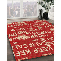 Patterned Red Rug, pat2972org