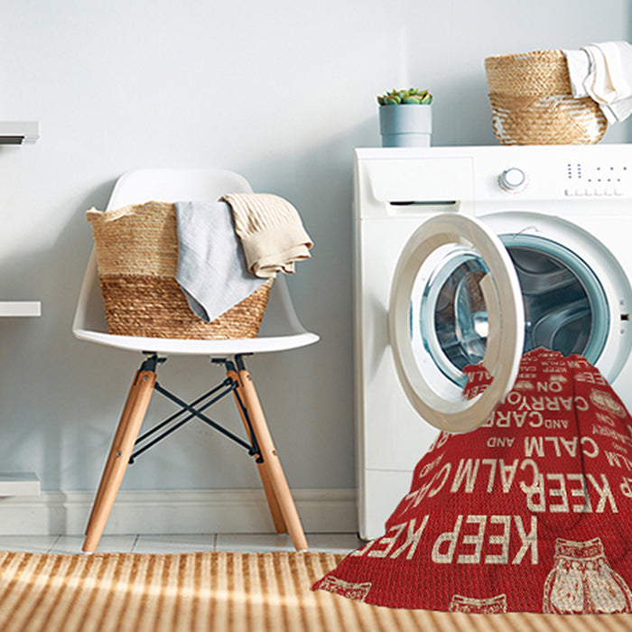 Machine Washable Transitional Red Rug in a Washing Machine, wshpat2972org