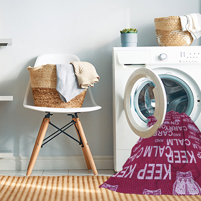 Machine Washable Transitional Raspberry Red Rug in a Washing Machine, wshpat2972pur