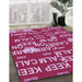 Machine Washable Transitional Raspberry Red Rug in a Family Room, wshpat2972pur