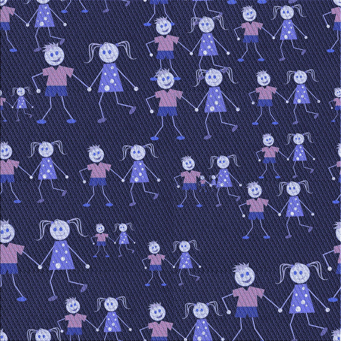 Round Patterned Night Blue Rug, pat2973blu