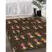 Machine Washable Transitional Sienna Brown Rug in a Family Room, wshpat2973brn