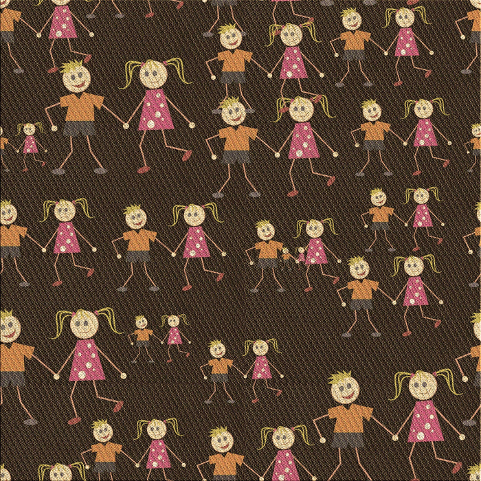 Round Patterned Sienna Brown Rug, pat2973brn