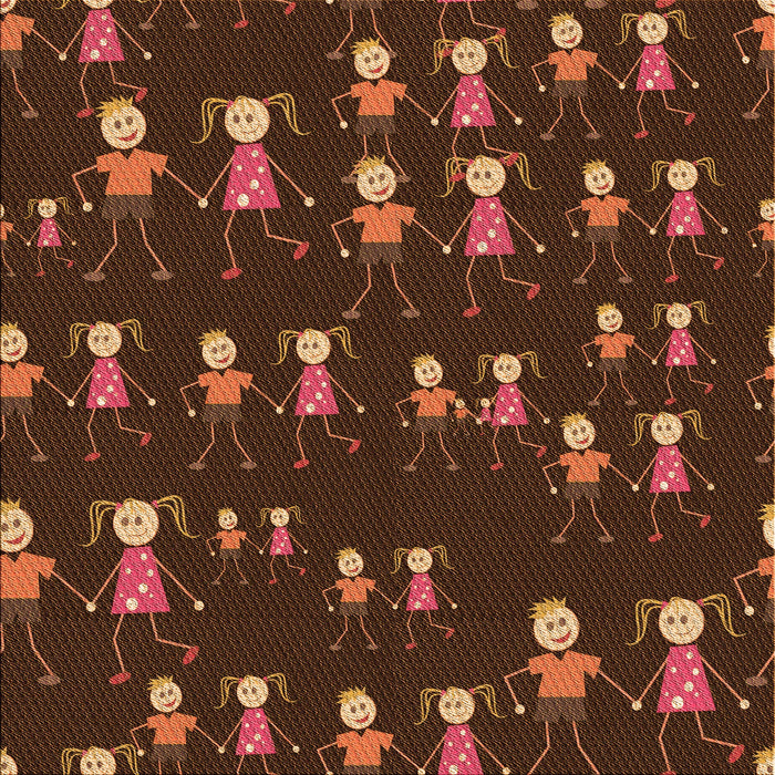 Round Patterned Red Rug, pat2973org