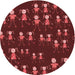 Square Machine Washable Transitional Red Rug in a Living Room, wshpat2973rd