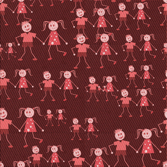 Round Patterned Red Rug, pat2973rd