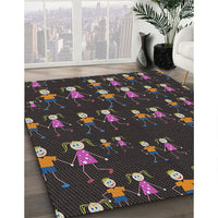 Patterned Army Brown Novelty Rug, pat2973
