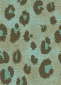 Machine Washable Transitional Dark Sea Green Rug, wshpat2974lblu