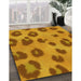 Patterned Mahogany Brown Rug in Family Room, pat2974yw