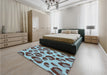 Patterned Purple Rug in a Bedroom, pat2975lblu