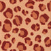 Round Patterned Orange Rug, pat2975org