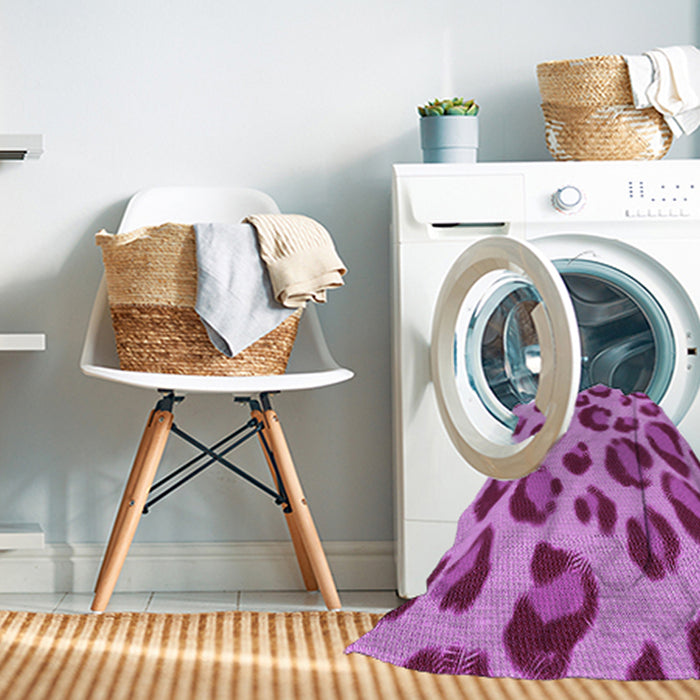 Machine Washable Transitional Violet Purple Rug in a Washing Machine, wshpat2975pur