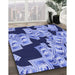 Machine Washable Transitional Jeans Blue Rug in a Family Room, wshpat2976blu