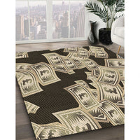 Patterned Milk Chocolate Brown Rug, pat2976brn