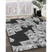 Patterned Silver Gray Rug in Family Room, pat2976gry