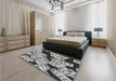 Patterned Silver Gray Rug in a Bedroom, pat2976gry