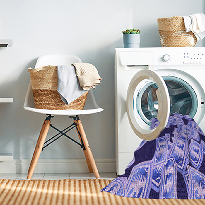 Machine Washable Transitional Mauve Purple Rug in a Washing Machine, wshpat2976pur