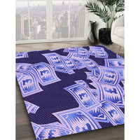 Patterned Mauve Purple Rug, pat2976pur