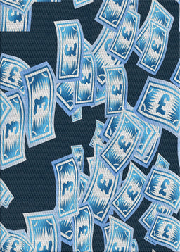 Patterned Blue Novelty Rug, pat2976