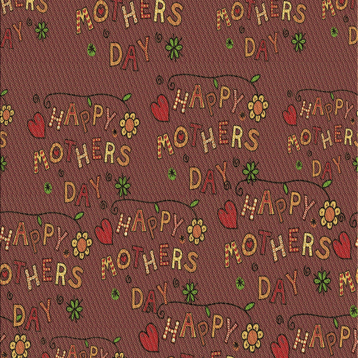 Patterned Red Rug, pat2977brn