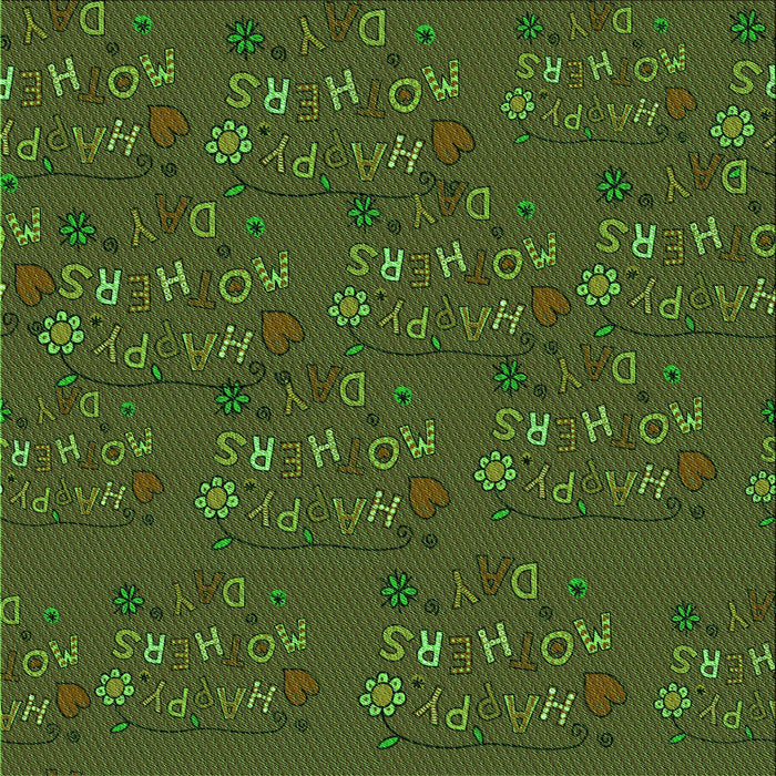 Round Machine Washable Transitional Dark Lime Green Rug, wshpat2977grn