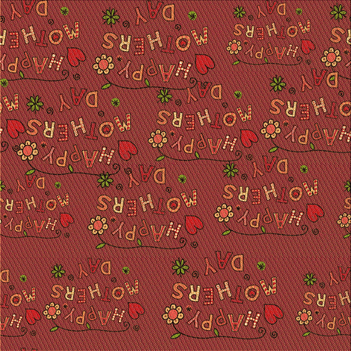 Round Patterned Red Rug, pat2977org