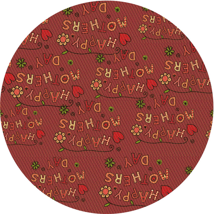Square Patterned Red Rug, pat2977org