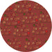 Square Patterned Red Rug, pat2977org