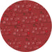 Square Patterned Red Rug, pat2977rd