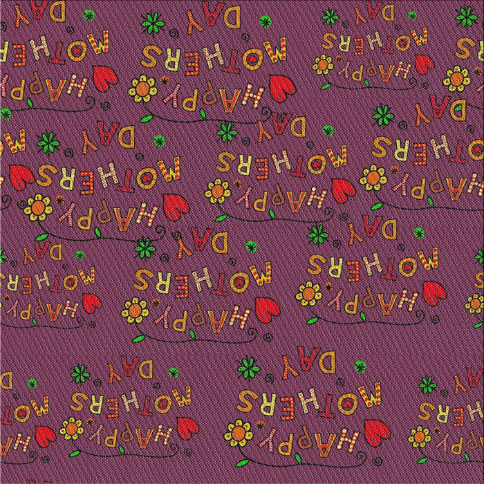 Square Patterned Tulip Pink Novelty Rug, pat2977