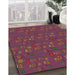 Patterned Tulip Pink Novelty Rug in Family Room, pat2977