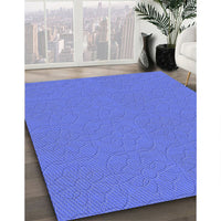 Patterned Sky Blue Rug, pat2978blu