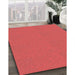 Patterned Red Rug in Family Room, pat2978rd