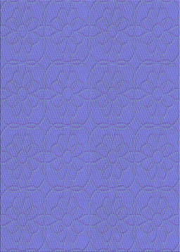 Patterned Blue Orchid Blue Novelty Rug, pat2978