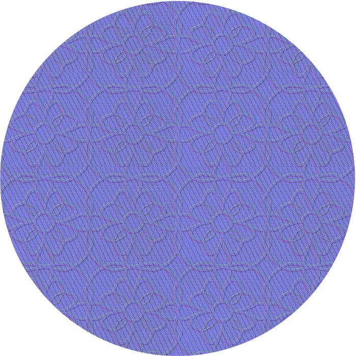 Sideview of Patterned Blue Orchid Blue Novelty Rug, pat2978