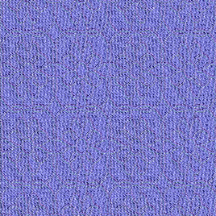 Machine Washable Transitional Blue Orchid Blue Rug, wshpat2978