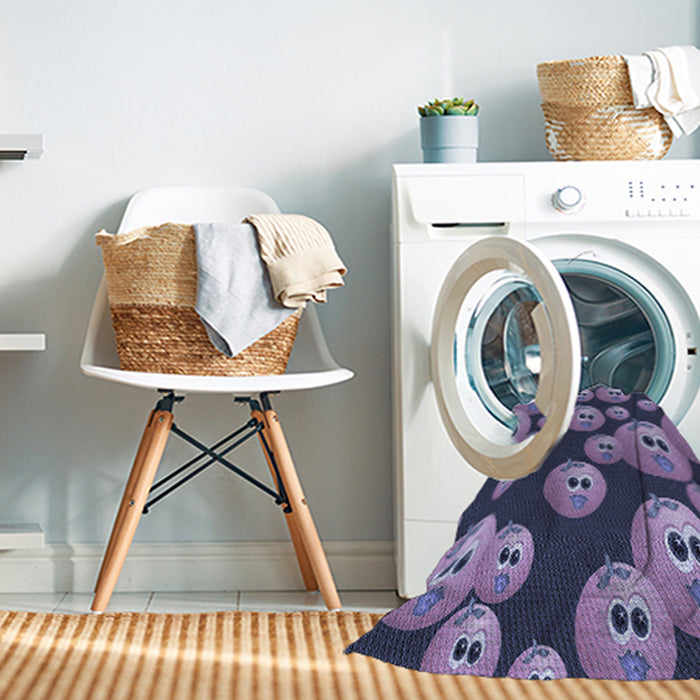Machine Washable Transitional Purple Mimosa Purple Rug in a Washing Machine, wshpat2979blu