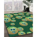 Machine Washable Transitional Green Rug in a Family Room, wshpat2979lblu