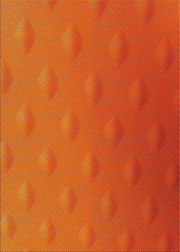 Patterned Neon Orange Novelty Rug, pat297